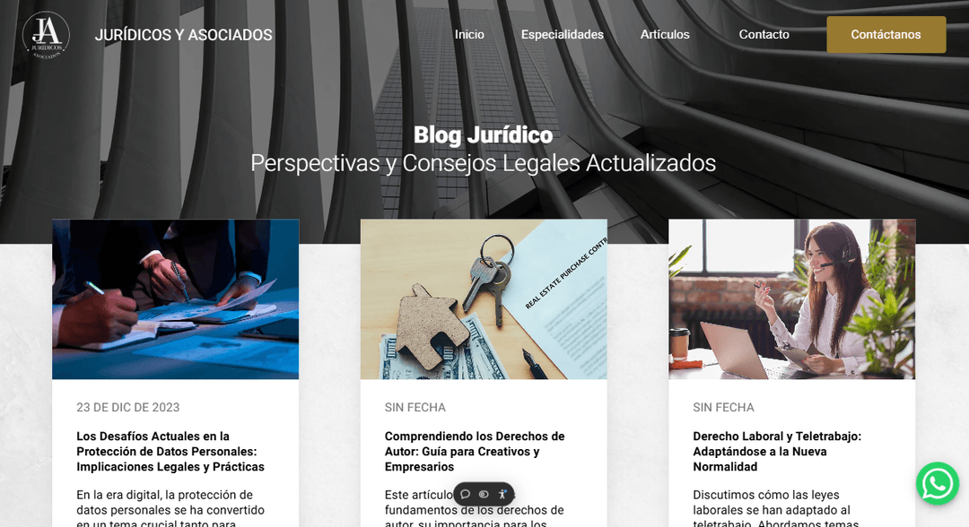 Vista previa del proyecto Jurídicos Asociados